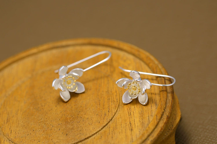 Сережки, handmade аксессуар, Таиланд, цветочные, оптовые