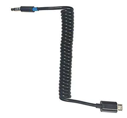 Extending spring line system mobile audio connection line USB AM to DC3.5 3 pole 1 meter
