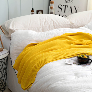 Хлопковое трикотажное одеяло для сна, диван