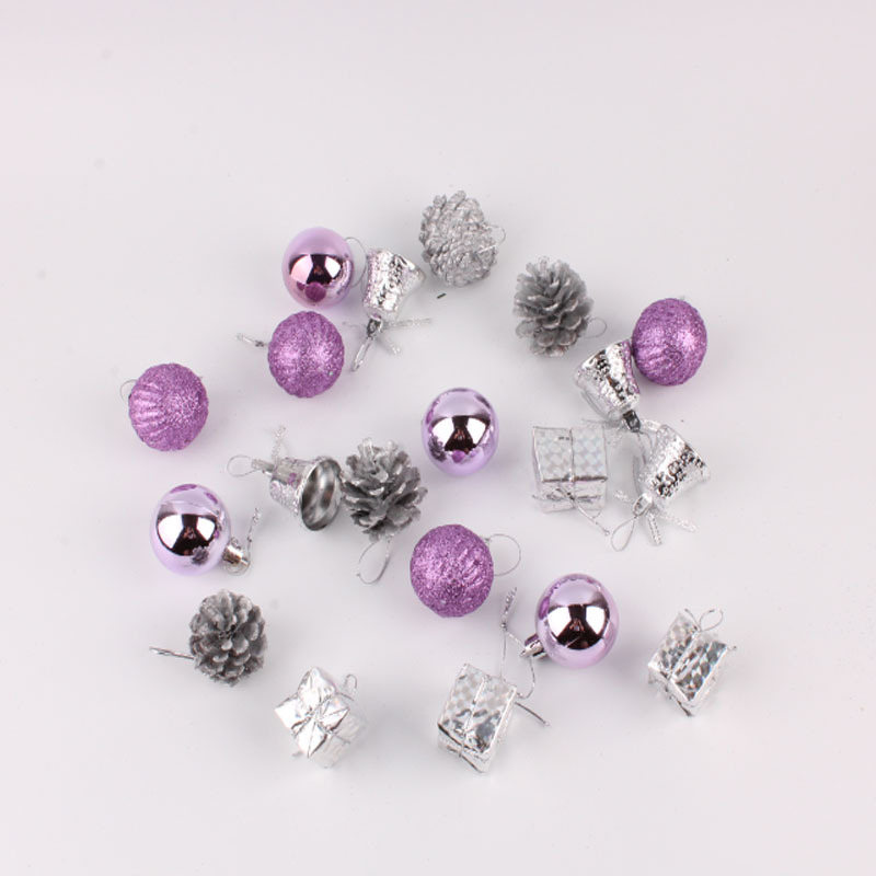 Decoración de Navidad 20 piezas púrpura bolsa de Navidad colgante árbol de Navidad