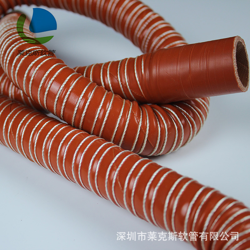 厂家直销红色耐高温软管 红色硅胶软管 耐热通风排风管 4米/条
