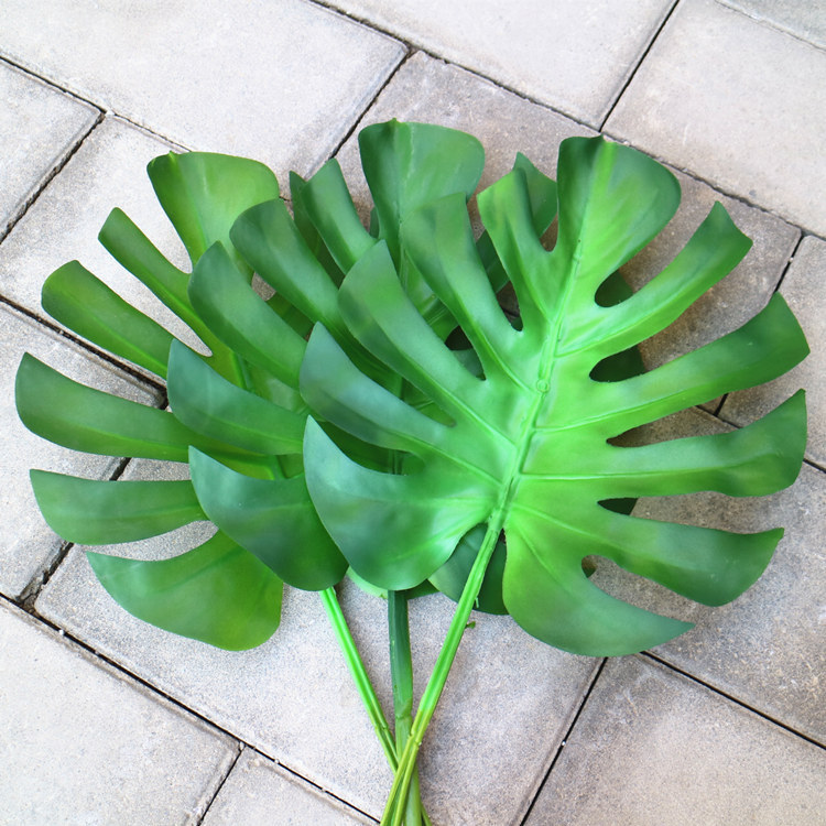 2021 Artificial Plant Large Artificial Fake Monstera Palm Tree Leaves