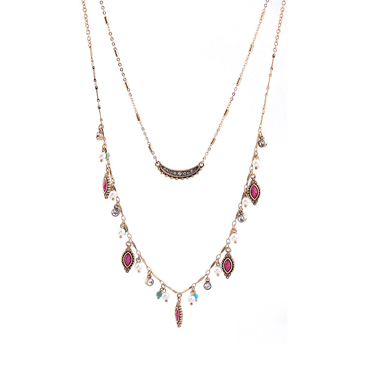 Occident and the United States alloy Diamond necklace NHQD0437
