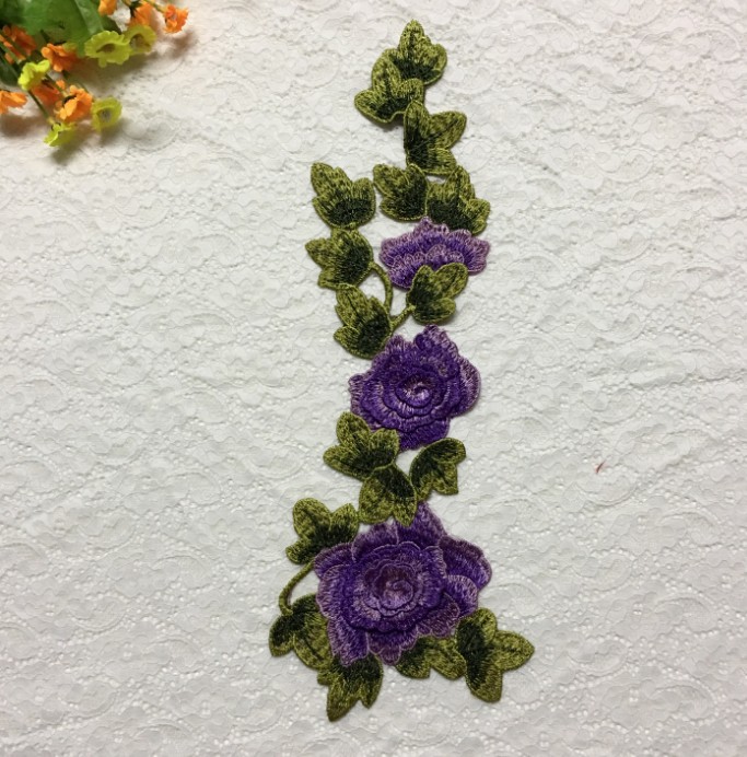 Bühnen Gestickte Kleidung Im Ethnischen Stil, Aufkleber, Doppelte Mehrfarbige Wasser Lösliche Spitze, Drei Dimensionale Diy-blumen, Verschiedene Farben display picture 4