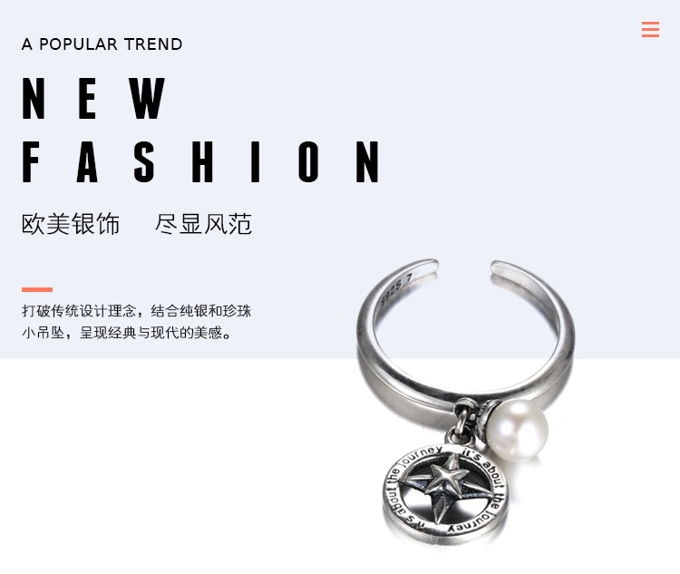 Fashion OL silverRing (Silver adjustable opening)NHNTF1262-Silver adjustable opening