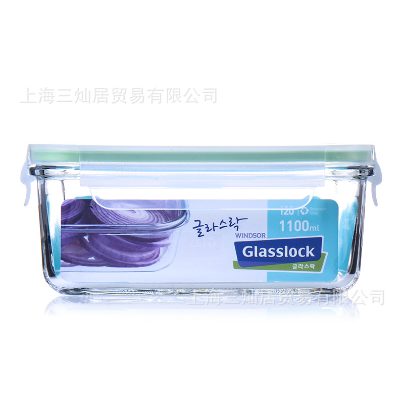 Glasslock 韩国进口钢化玻璃饭盒 微波炉冰箱收纳盒 玻璃保鲜饭盒