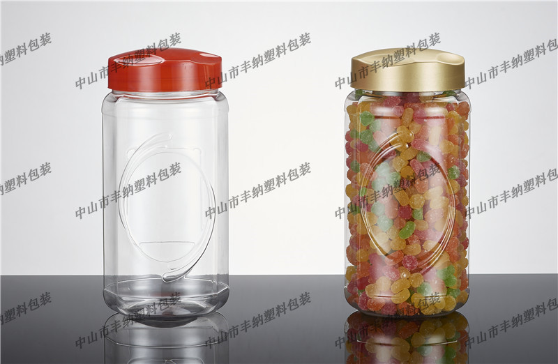 厂家直销 PTE环保食品塑料瓶 透明密封食品包装罐 E09 1450ml