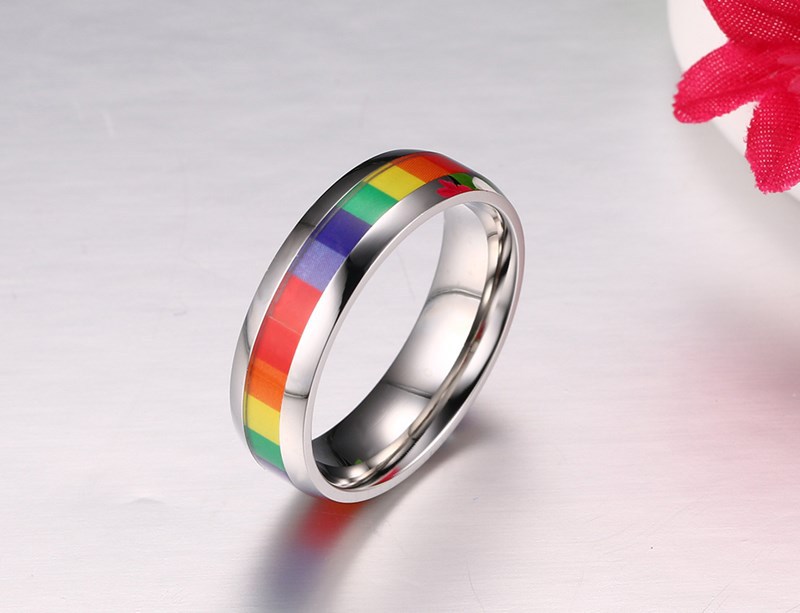 Fashion Geometric Rainbow Stainless Steel Rings Stainless Steel Bracelets