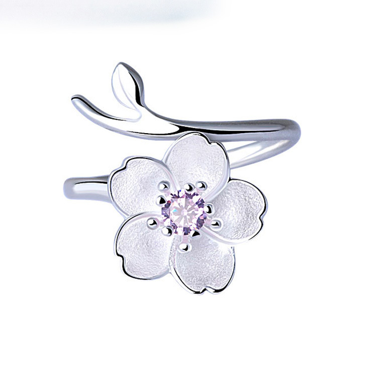 S925 Sterling Silver Earrings Cherry Blossom Earrings display picture 19