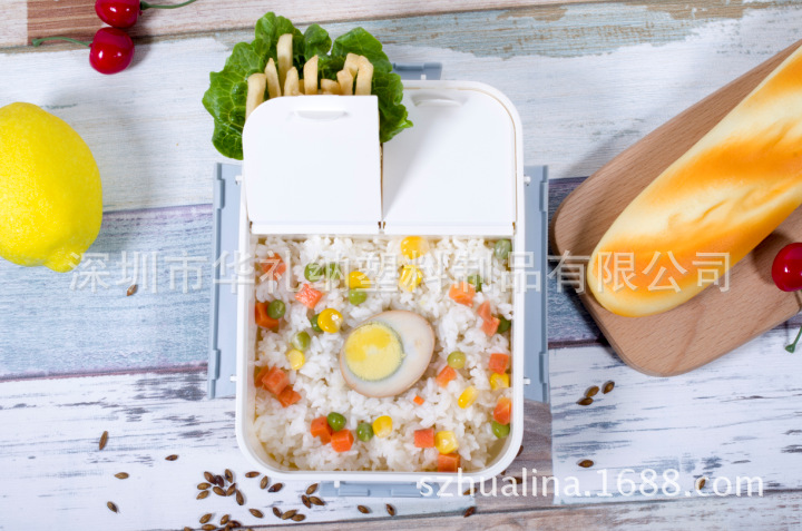 微波饭盒  双层饭盒   优扣翻盖饭盒  日式饭盒