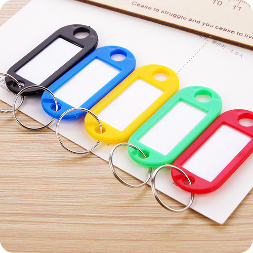 Colorful markable key tag number plate keychain luggage tag classification luggage tag tag