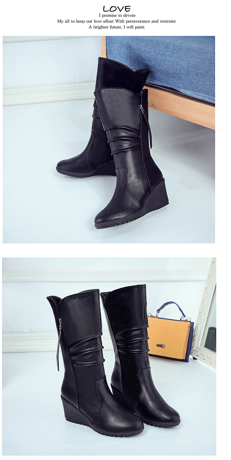 Bottes femme en PU artificiel - Ref 3355327 Image 14