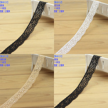 2.5cm黑色本白深肤色蕾丝花边厂家直销窗帘配饰服装家纺辅料批发