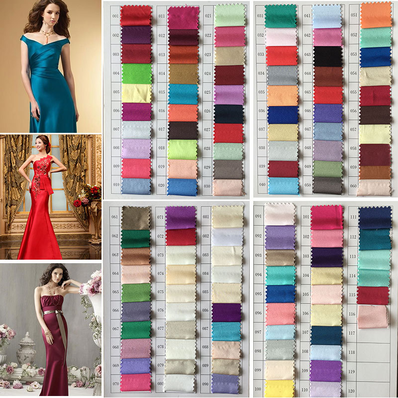 现货批发395婚纱礼服动漫服贡缎面料 有光哑光厚缎贡缎面料全涤贡