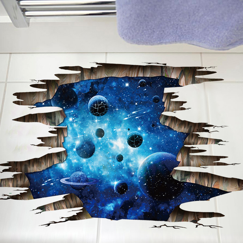 New Fashion Dark Blue Galaxy Planet  Stickers display picture 6