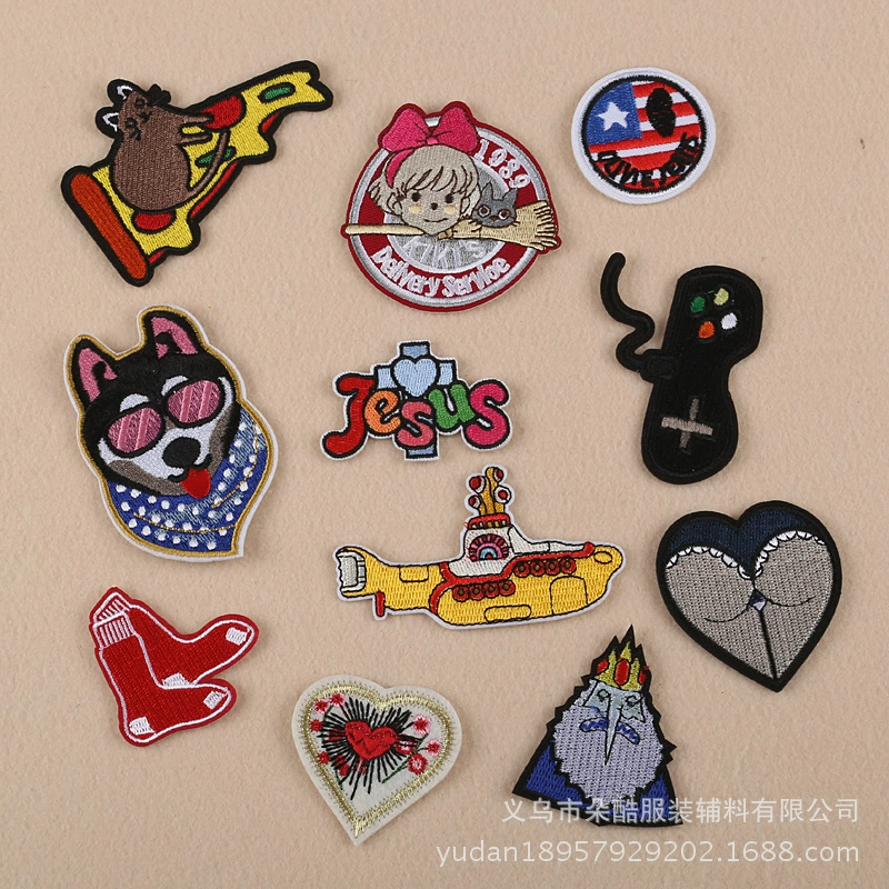 Дуок computer embroidery big padding cartoon animal patch post DIY одежда аксессуары кросс-бордер вышивка тканевые наклейки