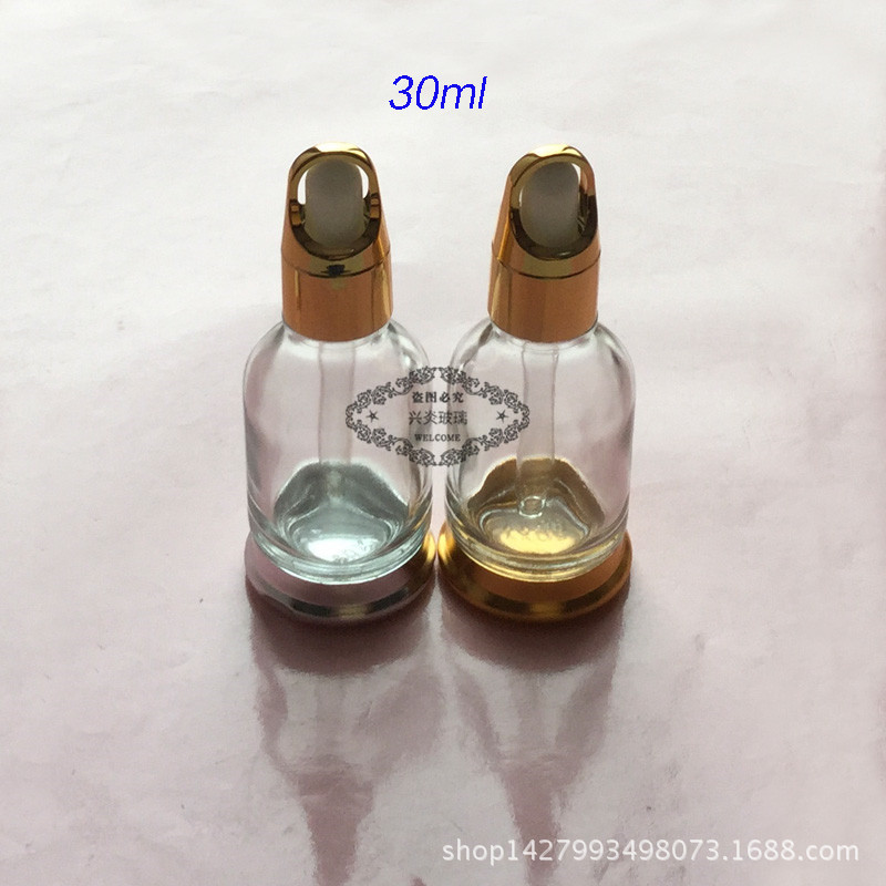 厂家直销玻璃瓶 高白料精油瓶 30ml托底精油瓶/香水瓶 可喷涂