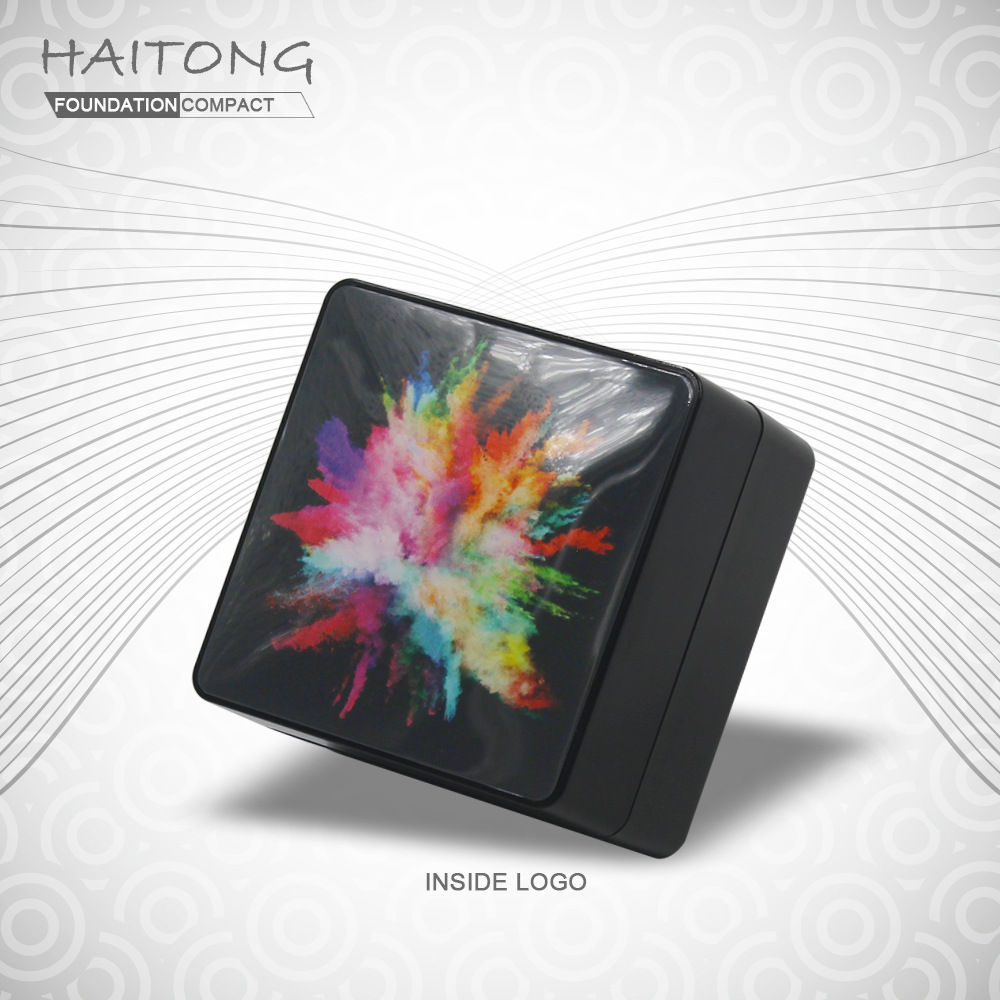 现货新款方形粉底液盒 小蘑菇粉扑 粉底液空盒子