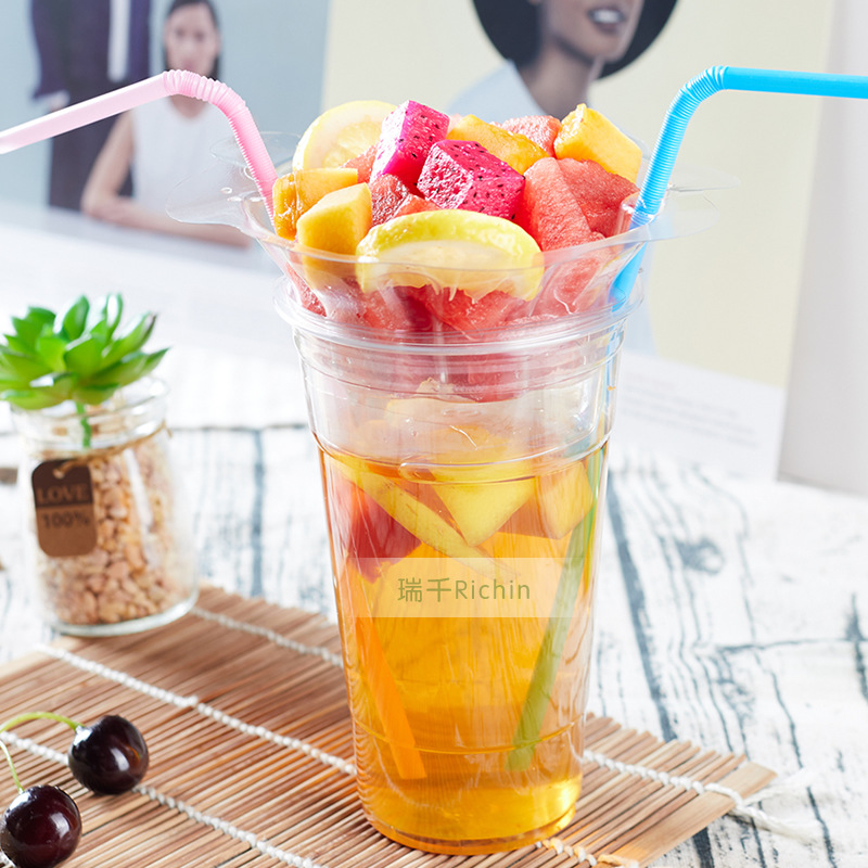 Disposable plastic glass, 32 oz, 1000 ml