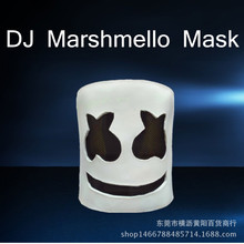 百大电音节棉花糖DJ头套 marshmello头套面具cos万