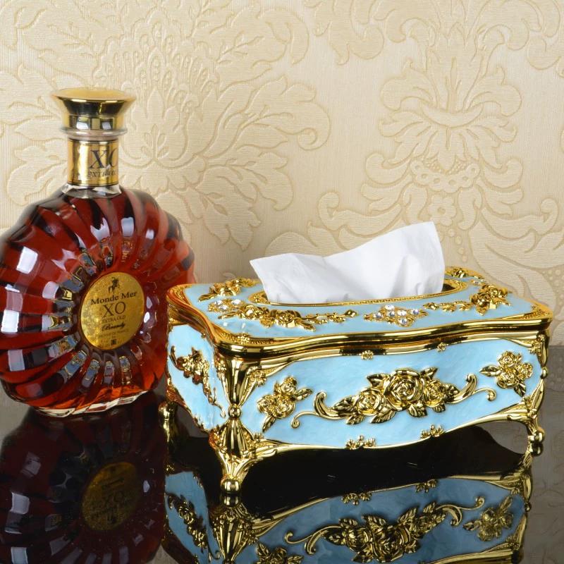 Декоративная tissue box европейский стиль, держатель салфетницы из цинк-сплава, несколько цветов