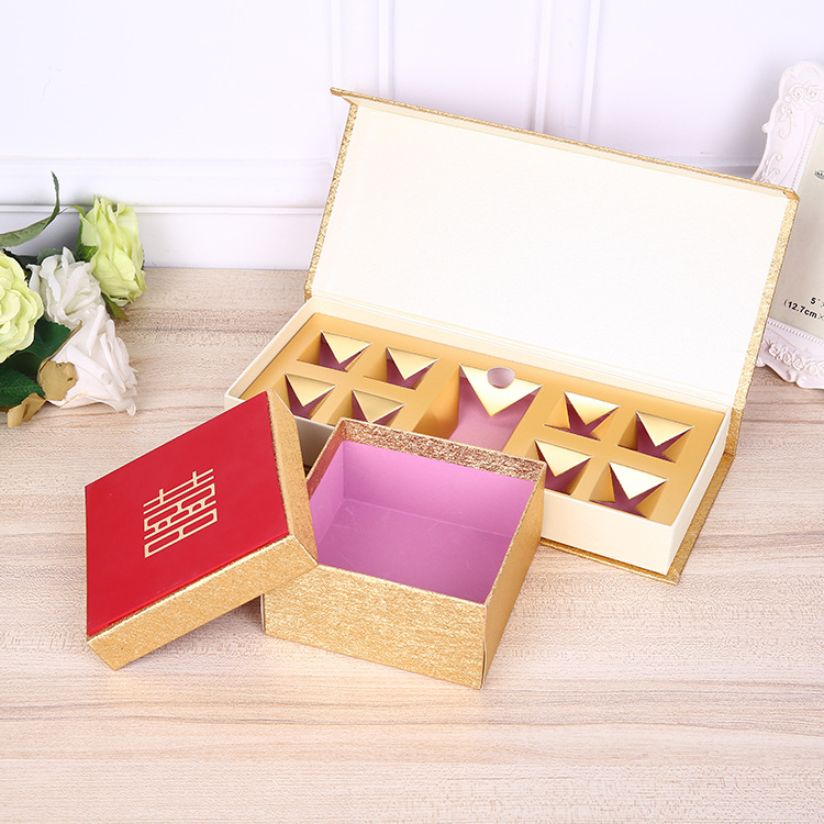 customized Luxury gold color personality Candy Carton golden quality Candy customized wholesale Manufactor Direct selling Candy box