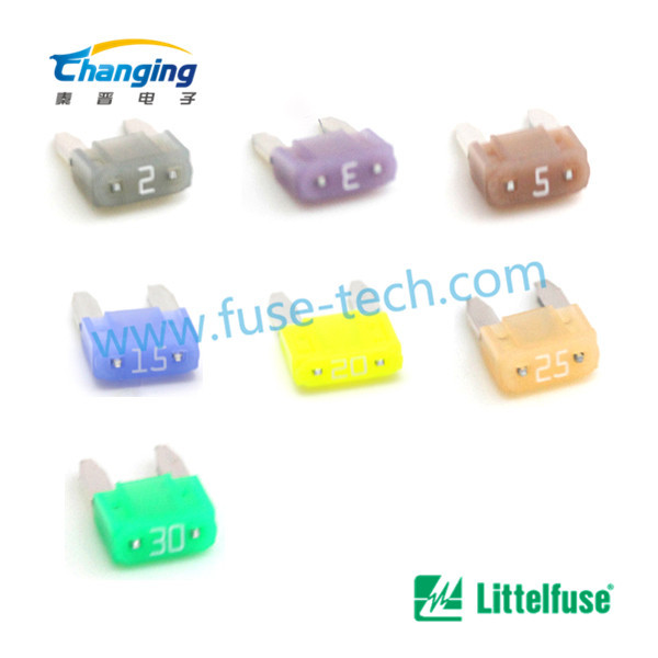 小型汽车保险丝 029707.5WXNV 7.5A 32V 力特汽车保险丝原装