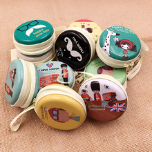 创意马口铁零钱包 迷你拉链耳机收纳包 精美硬币钥匙零钱包