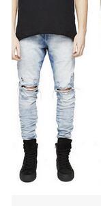 Men's Clothing ripped jeans men's Korean version high street personalized design _ipsvogv.com