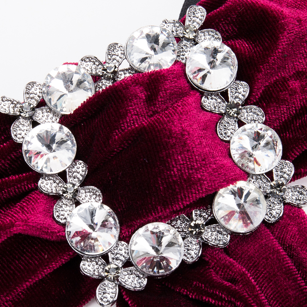 Fashion Alloy Diamond Necklace Flowers (red)NHJE0843-red