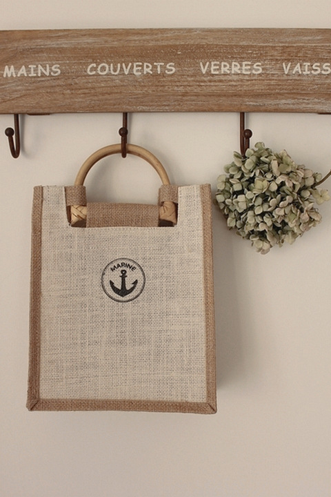 竹木手提 防水黄麻袋 礼品礼盒包装袋 厂家定制logo