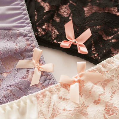 蕾丝少女内衣文胸套装日系无钢圈收副乳性感聚拢小胸罩加厚