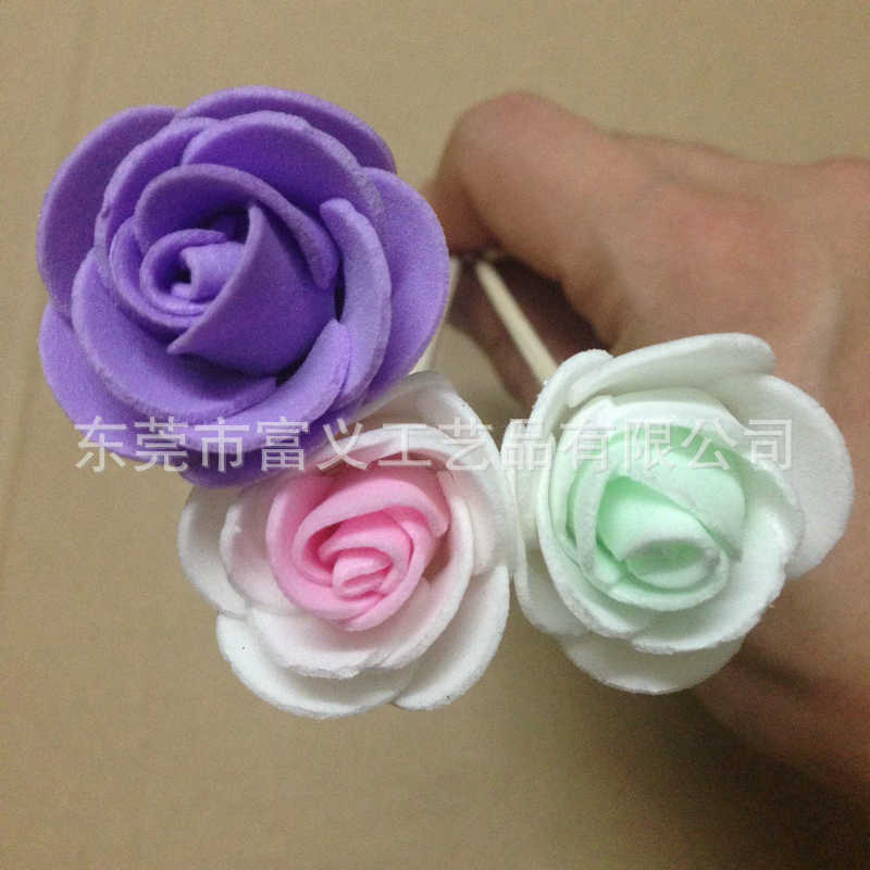 Manufactor supply Aromatherapy Rattan rose 3cm Mini Foam Flower Foamed flowers 10 Color flowers