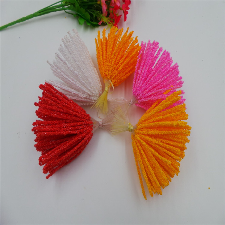 Wholesale mesh flower thread stockings, flower cores, artificial flowers, long foam flower cores, flower stamens