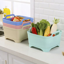 可移動水槽大號廚房加厚碗碟瀝水籃清洗筐方形果蔬收納籃瀝水碗架
