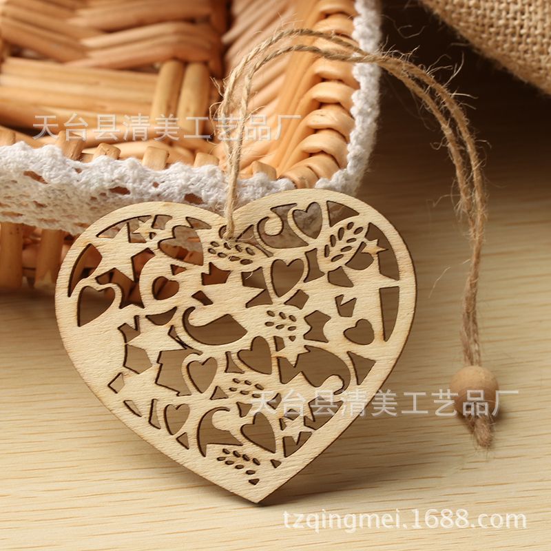 7 piezas de madera serie de Navidad de troncos piezas de madera decorativas de madera de bricolaje 10 piezas en un paquete