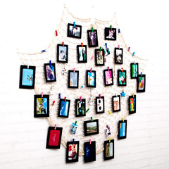 1*2M Fishing Net Photo Wall Home Simple Decor Paper Photo Frame Set Photo Wall Creative Dorm Decoration