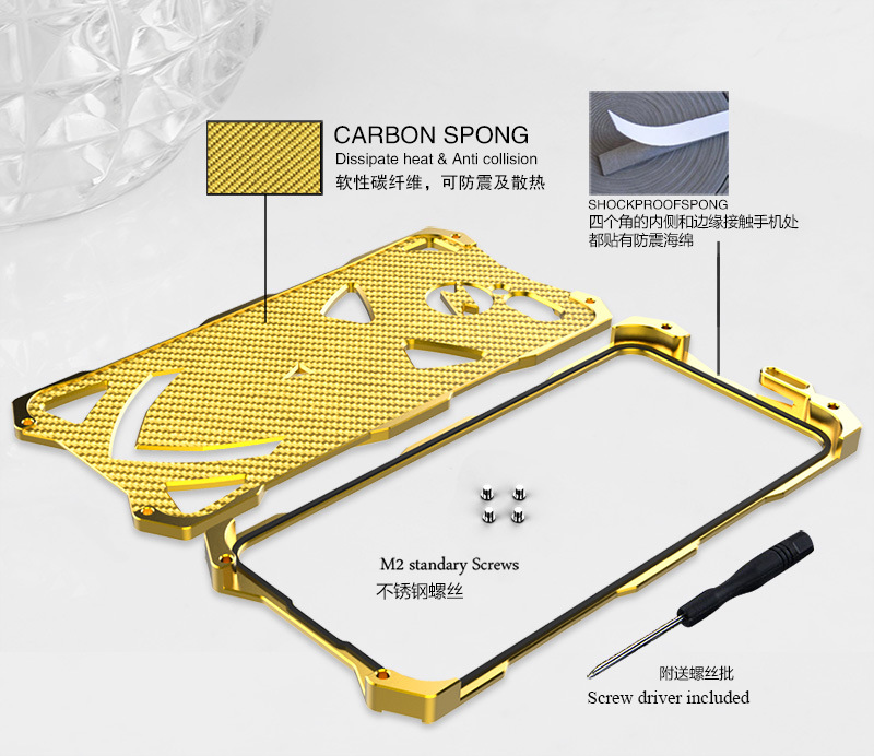 SIMON THOR Ⅱ Aviation Aluminum Alloy Shockproof Armor Metal Case Cover for OPPO R11 & OPPO R11 Plus