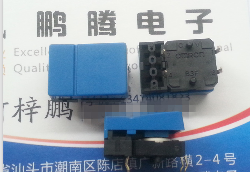 日本OMRON B3J-1400 微型按钮开关 直插4脚 按压按动开关0.024V