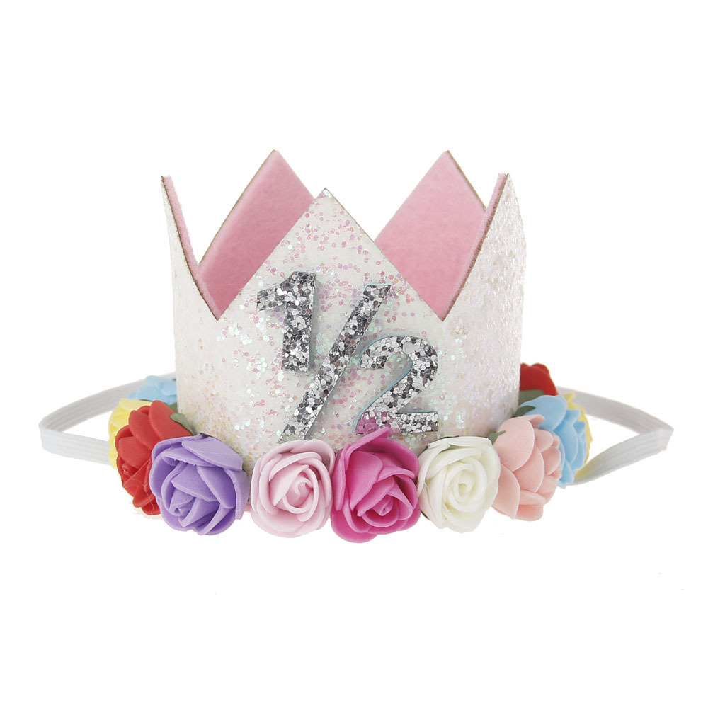 Fashion Crown Plastic Cloth Flower Party Headpieces display picture 2