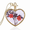 Golden glossy organic necklace heart shaped, pendant, lace dress, wholesale