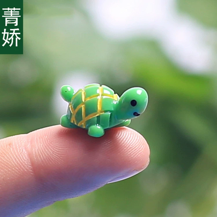 Jingjiao мини черепаха микро пейзаж стеклянная бутылка DIY смолы животных украшения