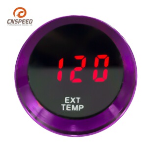 Factory Direct supply 12v Universal car modification instrument tachometer 37mm with LED tachometer black shell