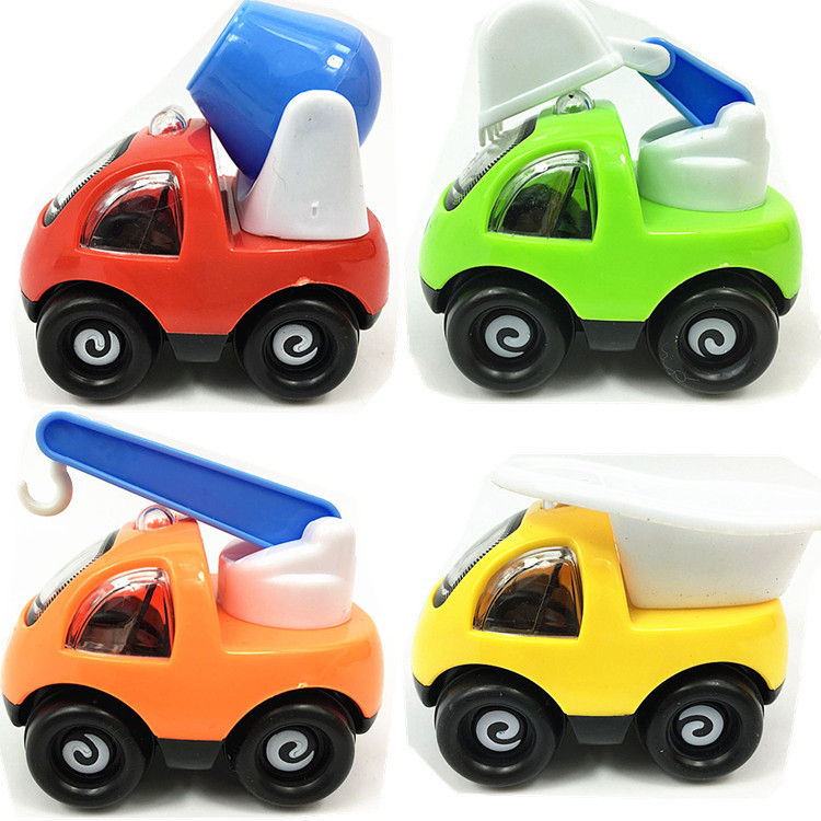 小兴兴 卡通Q版回力工程车 迷你儿童小汽车益智创意玩具|ms