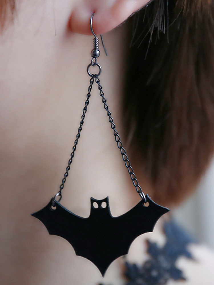 Girocollo choker in pizzo a pipistrello retro gioielli halloween_voghion.com