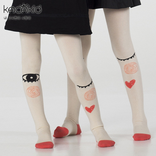 Venta al por mayor kacakid primavera y otoño calcetines para niños dulces niñas amor ojos grandes pantimedias calcetines de princesa coreana calcetines de baile