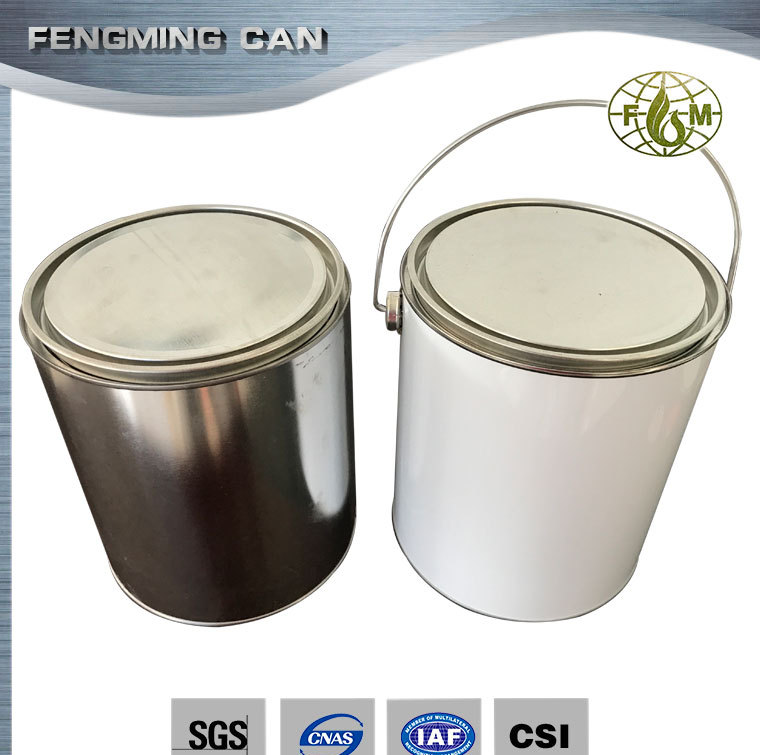 1加仑4L圆铁罐 铁桶马口铁现货 厂家铁罐 4L桶子化工罐油漆罐样品