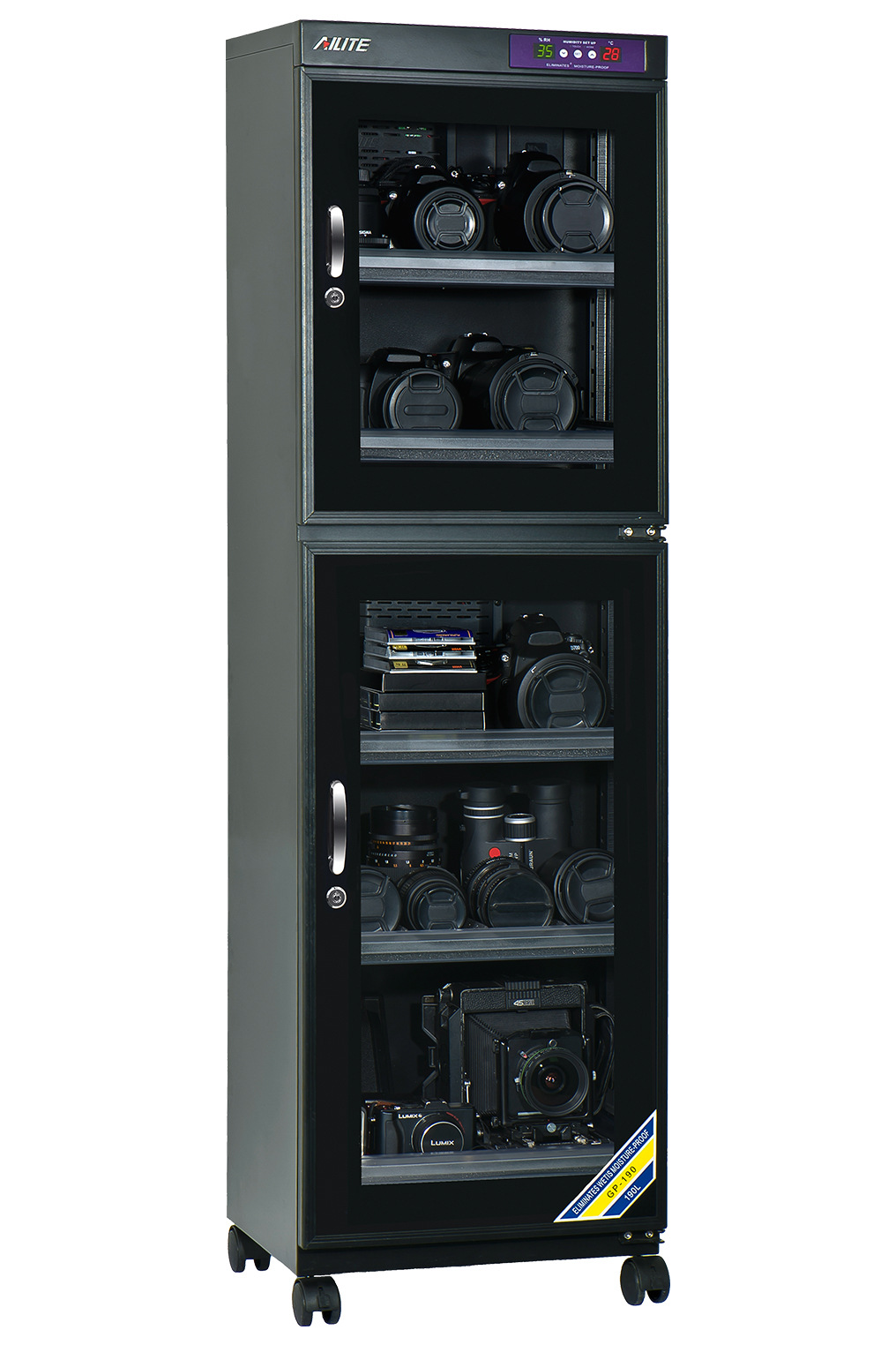 【艾励特品牌】防潮箱 防潮柜 电子防潮箱GP-190L中型数控触摸式