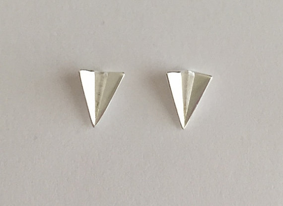 New Simple Origami Airplane Earrings Alloy Plating Cute Little Airplane Earrings Geometric Earrings Wholesale display picture 7
