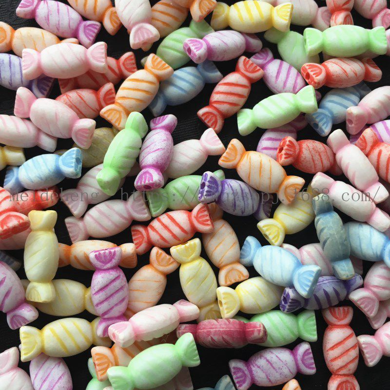 Yiwu Meideheng handmade beaded accessories and ornaments materials: colorful washed beads, flowers, heart-shaped fish, candy beads detail image 14